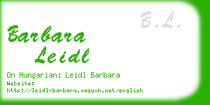barbara leidl business card
